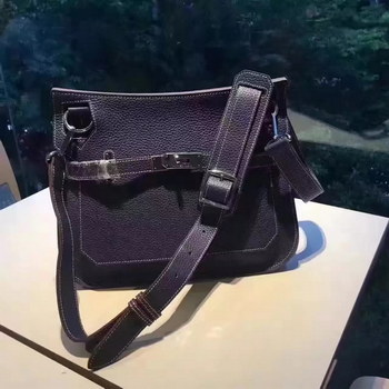 Replica Hermes Jypsiere Leather Shoulder Bag Blue