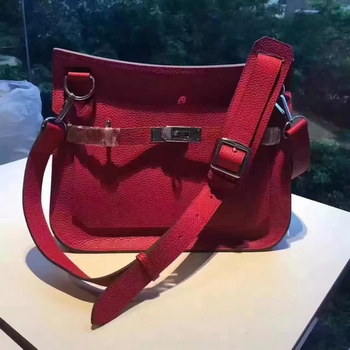 Replica Hermes Jypsiere Leather Shoulder Bag Red