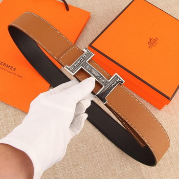 Replica Cheap Replica Hermes Reversible Leather Men Belt Width 38cm 050