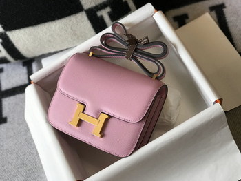 Replica Replica Hermes Constance Bag Epsom Leather Pink Wiht Gold 19cm and 23cm