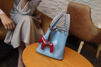 Replica 2018 New Replcia Hermes Picotin Lock Bag 22cm 24cm with Braided Handles Empsom Calfskin Blue