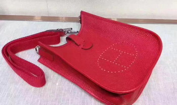 Replica Hermes Evelyne Mini Leather Bag Red