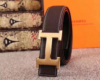 Replica Hermes Leather Reversible Belt 018