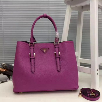 Replica Prada Double Bag Saffiano Cuir Leather Tote Pink