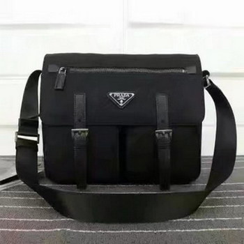Replica Prada 1738 Men Messenger Bag Black