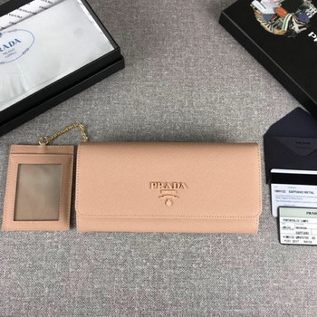 Replica Cheap Replica Prada 1MH132 Women Leather Wallet Earth Yellow