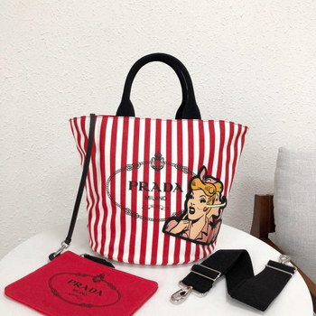 Replica Replica Prada 1BG163 Women Fabric Handbag Red