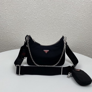 Replica Copy Prada 1BH204 Re Edition 2005 Re Nylon Bag Black and Red
