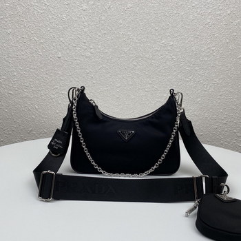 Replica Copy Prada 1BH204 Re Edition 2005 Re Nylon Bag Black