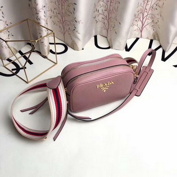 Replica Replica Prada 1BH082 Calf Leather Women Shoulder Bag Pink