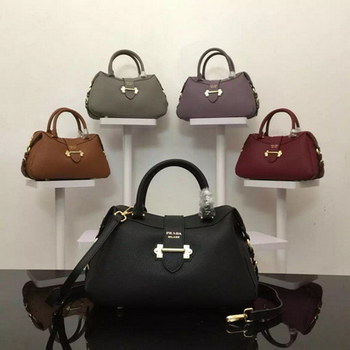 Replica 2016 New Arrival Prada 6029 Genuine Leather Women Handbag Black
