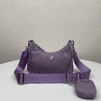 Replica Copy Prada 1BH204 Re Edition 2005 Re Nylon Bag Purple