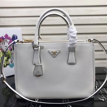 Replica Original Copy Prada Galleria Small Saffiano Leather Bag White 1BA863