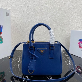 Replica Replica Prada 1BA906 Galleria Saffiano Leather Micro Bag Dark Blue