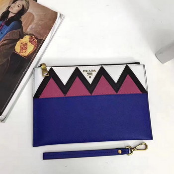 Replica Prada 175 Esplanade Clutches Blue