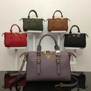 Replica 2016 New Arrival Prada 8629 Genuine Leather Handbag Gray
