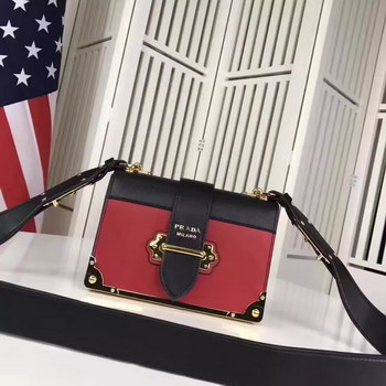 Replica Prada Cahier Calf Leather Bag Small Shoulder Bag Red