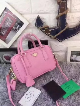 Replica Prada BL0705 Geranio Saffiano Leather Mini Tote Bag Pink