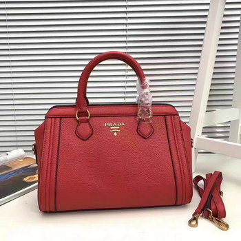 Replica Prada 1189 Tote Leather Bag Red