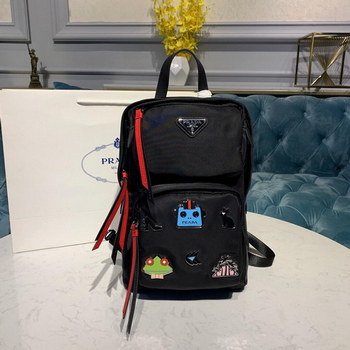 Replica Replica Prada Women Nylon One Shoulder Backpack 1BZ026
