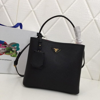 Replica Replica Prada 1BA212 Double Medium Bag Saffiano Leather Black
