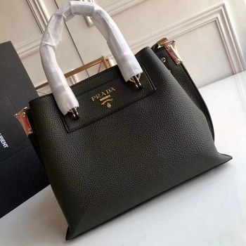 Replica Prada 2018 Women Leather Tote Bag Green