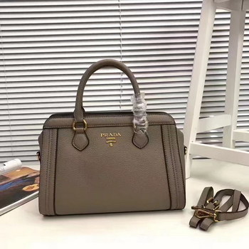 Replica Prada 1189 Tote Leather Bag Grey