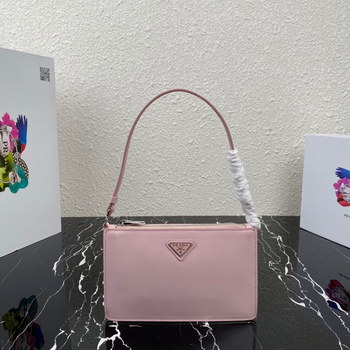 Replica Top Replica Prada 1BC155 Brushed Leather Mini Bag Pink