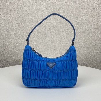 Replica Replica Prada 1NE204 Nylon and Saffiano Leather Mini Bag Blue