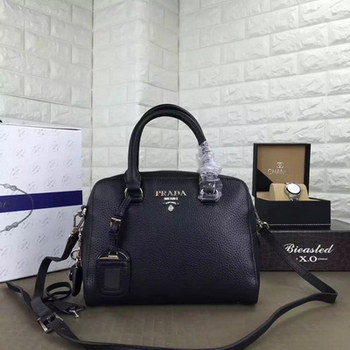 Replica 2016 New Arrival Prada 2980 Genuine Leather Women Handbag Black