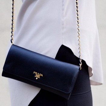 Replica Replica Prada 1M1290 Saffiano Women Wallet with Chain More Colors