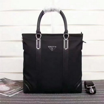 Replica Prada 0017 Men Tote With Saffiano Leather Trim and Handles