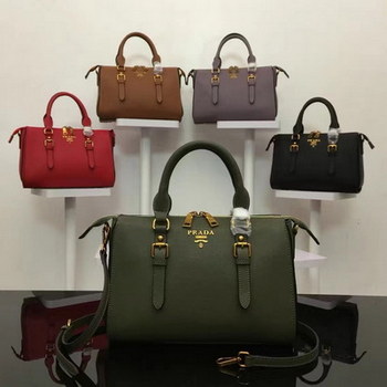 Replica 2016 New Arrival Prada 8629 Genuine Leather Handbag Green Army