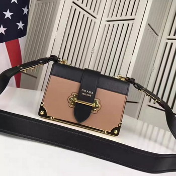 Replica Prada Cahier Calf Leather Bag Small Shoulder Bag Chocolate