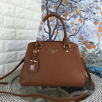 Replica 2016 New Arrival Prada 2956 Genuine Leather Women Handbag Light Coffee