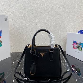 Replica Replica Prada 1BA906 Galleria Saffiano Leather Micro Bag Dark Black