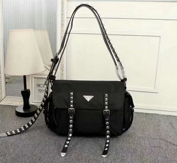 Replica Cheapest 2018 New Prada Black Women Nylon Shoulder Bag