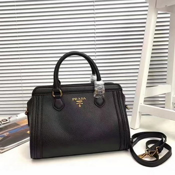 Replica Prada 1189 Tote Leather Bag Black