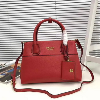 Replica Prada Esplanade Saffiano Leather Tote Bags With Wallet Red