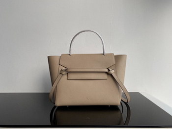 Replica Top Copy Celine Nano Belt Bag In Grained Calfskin Light Taupe 28cm