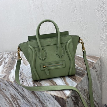 Replica Replica Nano Luggage Bag In Drummed Calfski Green