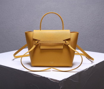 Replica Replica Celine Women Nano Belt Bag in Grained Calfskin Ocre