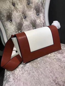 Replica Celine Medium Frame Shoulder Bag Orange and White