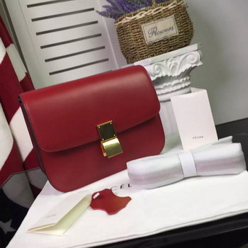 Replica 2017 New Celine Clasp Classic Box 8601 Women Leather Handbags Red