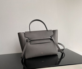 Replica Top Copy Celine Nano Belt Bag In Grained Calfskin Gray 20cm