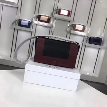 Replica Celine Medium Frame Shoulder Bag Black and Purple