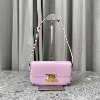 Replica Replica Celine Triomphe Shoulder Bag In Shiny Calfskin Pink