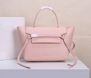 Replica Celine Women Mini Belt Bag in Grained Calfskin Leather Pink