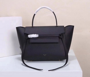 Replica Celine Women Mini Belt Bag in Grained Calfskin Leather Black