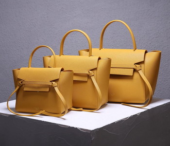 Replica Replica Celine Women Nano Belt Bag in Grained Calfskin Ocre 3